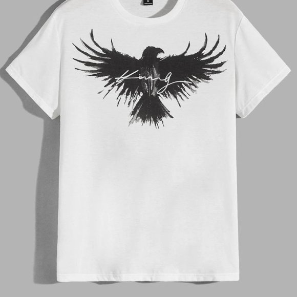 undefined Other - White Streetwear Men's Eagle Graphic Tee
